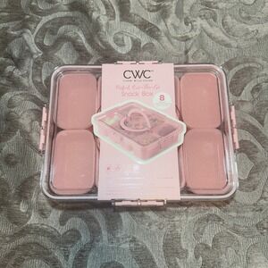 Cook With Color Pink Glitter On-The-Go Snack Box 8 Compartment Travel Container